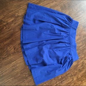 Blue pleated short skirt banana republic